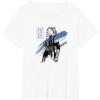 imageStar Wars Ahsoka Inked Sketch Blue Paint Smear TShirtWhite