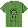 imageStar Wars Ahsoka Minimalist Face Portrait TShirtGrass Green