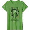 imageStar Wars Ahsoka Minimalist Face Portrait TShirtGrass Green