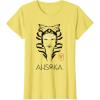 imageStar Wars Ahsoka Minimalist Face Portrait TShirtLemon Yellow