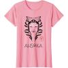 imageStar Wars Ahsoka Minimalist Face Portrait TShirtPink