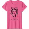imageStar Wars Ahsoka Minimalist Face Portrait TShirtPink Heather