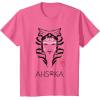 imageStar Wars Ahsoka Minimalist Face Portrait TShirtPink Heather