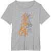 imageStar Wars Ahsoka Outline Paint Brush Strokes Portrait TShirtHeather Grey