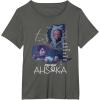 imageStar Wars Ahsoka Part Four Sabine Rebel Aurebesh Disney TShirtAsphalt Grey