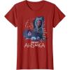 imageStar Wars Ahsoka Part Four Sabine Rebel Aurebesh Disney TShirtCranberry Red