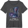 imageStar Wars Ahsoka Part Four Sabine Rebel Aurebesh Disney TShirtDark Heather Grey