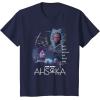 imageStar Wars Ahsoka Part Four Sabine Rebel Aurebesh Disney TShirtNavy Blue