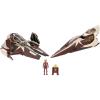 imageSTAR WARS Micro Galaxy Squadron Ahsoka Tanos Jedi Starfighters Set  5Inch and 3Inch Vehicles Two 1Inch Micro Figure Accessories
