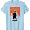 imageStar Wars Ahsoka Full Body City Stencil Portrait TShirtBaby Blue