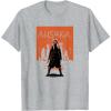 imageStar Wars Ahsoka Full Body City Stencil Portrait TShirtHeather Grey