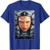 imageStar Wars Ahsoka Tano Face ampamp Logo Series Poster Art Disney TShirtRoyal Blue