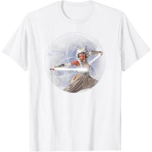 imageStar Wars Ahsoka Part 5 White Costume Lightsabers ampamp StarMap TShirtWhite