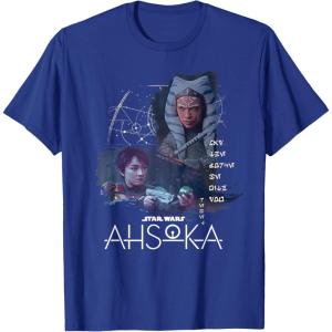 imageStar Wars Ahsoka Part Four Sabine Rebel Aurebesh Disney TShirtRoyal Blue