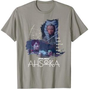 imageStar Wars Ahsoka Part Four Sabine Rebel Aurebesh Disney TShirtSlate Grey