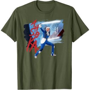 imageStar Wars Ahsoka Spacesuit Lightsaber Battle Rebel Jedi TShirtOlive Green