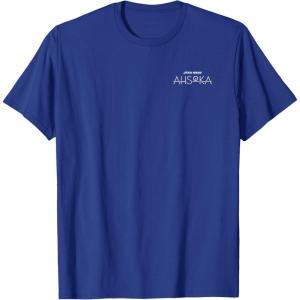 imageStar Wars Ahsoka Tano Face ampamp Logo Poster Art Disney 2Sided TShirtRoyal Blue