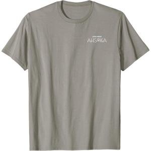 imageStar Wars Ahsoka Tano Face ampamp Logo Poster Art Disney 2Sided TShirtSlate Grey