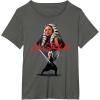 imageStar Wars Ahsoka Tano Jedi Hero Aurebesh Disney TShirtAsphalt Grey