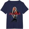 imageStar Wars Ahsoka Tano Jedi Hero Aurebesh Disney TShirtNavy Blue
