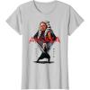 imageStar Wars Ahsoka Tano Jedi Hero Aurebesh Disney TShirtSilver Grey
