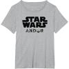 imageStar Wars Andor Centered Text Logo Symbol V2 TShirtHeather Grey
