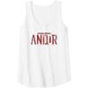 imageStar Wars Andor Worn Text Logo Tank TopWhite
