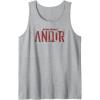 imageStar Wars Andor Worn Text Logo Tank TopHeather Grey