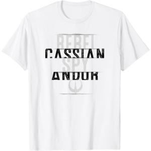 imageStar Wars Andor Cassian Rebel Spy Text Stack TShirtWhite