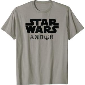 imageStar Wars Andor Centered Text Logo Symbol V2 TShirtSlate Grey