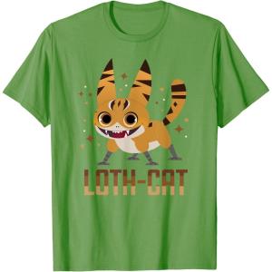 imageStar Wars Galaxy of Creatures Galactic Pals Happy LothCat TShirtGrass Green