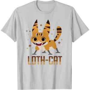 imageStar Wars Galaxy of Creatures Galactic Pals Happy LothCat TShirtSilver Grey