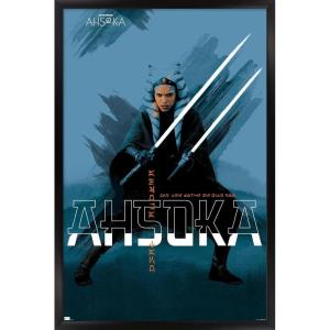 imageTrends International Star Wars Ahsoka  Blue Wall Poster 34L x 224W Premium Unframed VersionBlack Framed Version