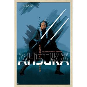 imageTrends International Star Wars Ahsoka  Blue Wall Poster 34L x 224W Premium Unframed VersionBlonde Framed Version