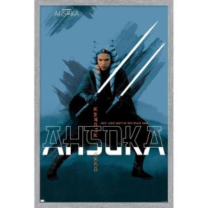 imageTrends International Star Wars Ahsoka  Blue Wall Poster 34L x 224W Premium Unframed VersionGray Framed Version