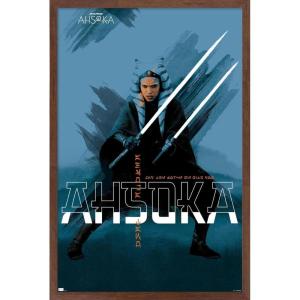 imageTrends International Star Wars Ahsoka  Blue Wall Poster 34L x 224W Premium Unframed VersionMahogany Framed Version