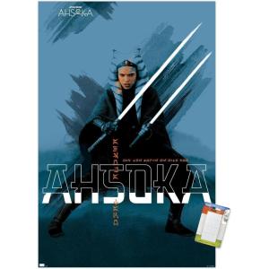 imageTrends International Star Wars Ahsoka  Blue Wall Poster 34L x 224W Premium Unframed VersionPremium Poster  Mount Bundle