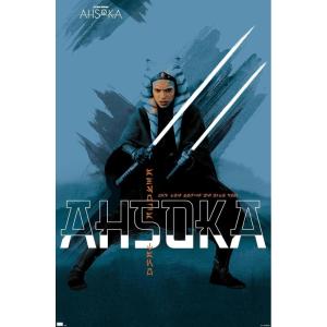imageTrends International Star Wars Ahsoka  Blue Wall Poster 34L x 224W Premium Unframed VersionPremium Unframed Version