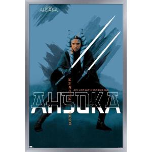 imageTrends International Star Wars Ahsoka  Blue Wall Poster 34L x 224W Premium Unframed VersionSilver Framed Version
