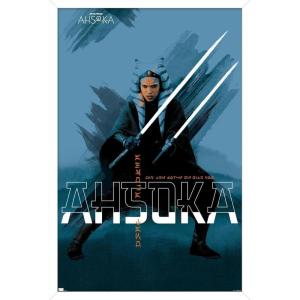 imageTrends International Star Wars Ahsoka  Blue Wall Poster 34L x 224W Premium Unframed VersionWhite Framed Version