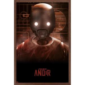imageTrends International Star Wars Andor Season 2  K2SO Wall Poster 34L x 224W Premium Unframed VersionMahogany Framed Version