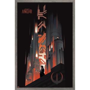 imageTrends International Star Wars Andor Season 2  Skyline Wall Poster 34L x 224W Premium Unframed VersionBarnwood Framed Version