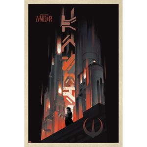 imageTrends International Star Wars Andor Season 2  Skyline Wall Poster 34L x 224W Premium Unframed VersionBlonde Framed Version