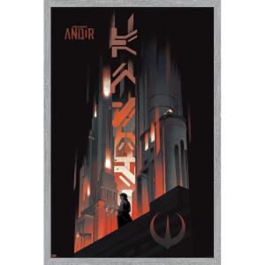 imageTrends International Star Wars Andor Season 2  Skyline Wall Poster 34L x 224W Premium Unframed VersionGray Framed Version
