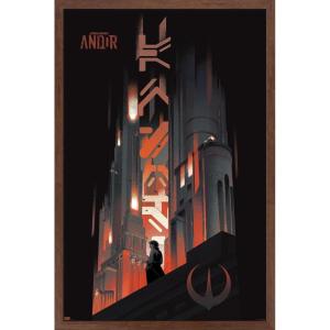 imageTrends International Star Wars Andor Season 2  Skyline Wall Poster 34L x 224W Premium Unframed VersionMahogany Framed Version