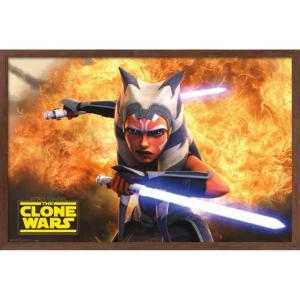 imageTrends International Star Wars The Clone Wars  Ahsoka Tano Wall Poster 22375quot x 34quot Premium Unframed VersionMahogany Framed Version