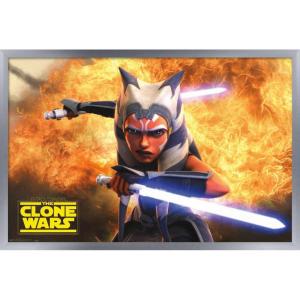 imageTrends International Star Wars The Clone Wars  Ahsoka Tano Wall Poster 22375quot x 34quot Premium Unframed VersionSilver Framed Version