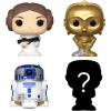 imageFunko Bitty POP Star Wars  Leia 4Pack  Princess Leia R2D2 C3PO and A Surprise Mystery Mini Figure  09 Inch 22 Cm Collectable  Stackable Display Shelf Included  Gift Idea