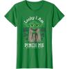 imageNEW Star Wars St Patricks Day Lucky Yoda Pinch Me Not Funny TShirtKelly Green