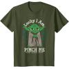 imageNEW Star Wars St Patricks Day Lucky Yoda Pinch Me Not Funny TShirtOlive Green